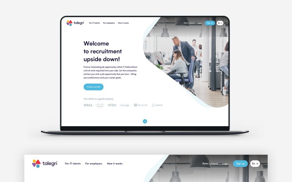 Talegri — Recruitment Website - Graphic Design