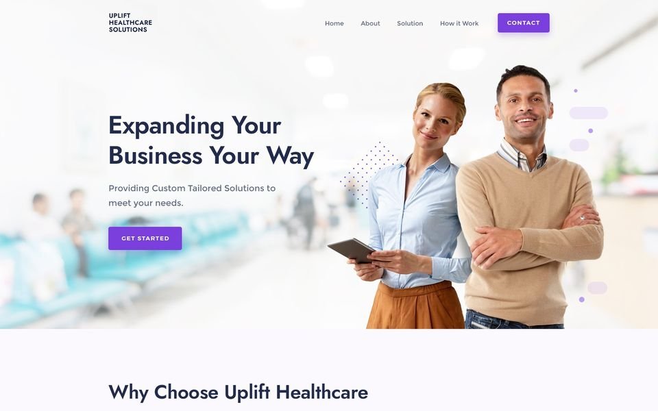 Uplift Healthcare Solutions — Website - Graphic Design