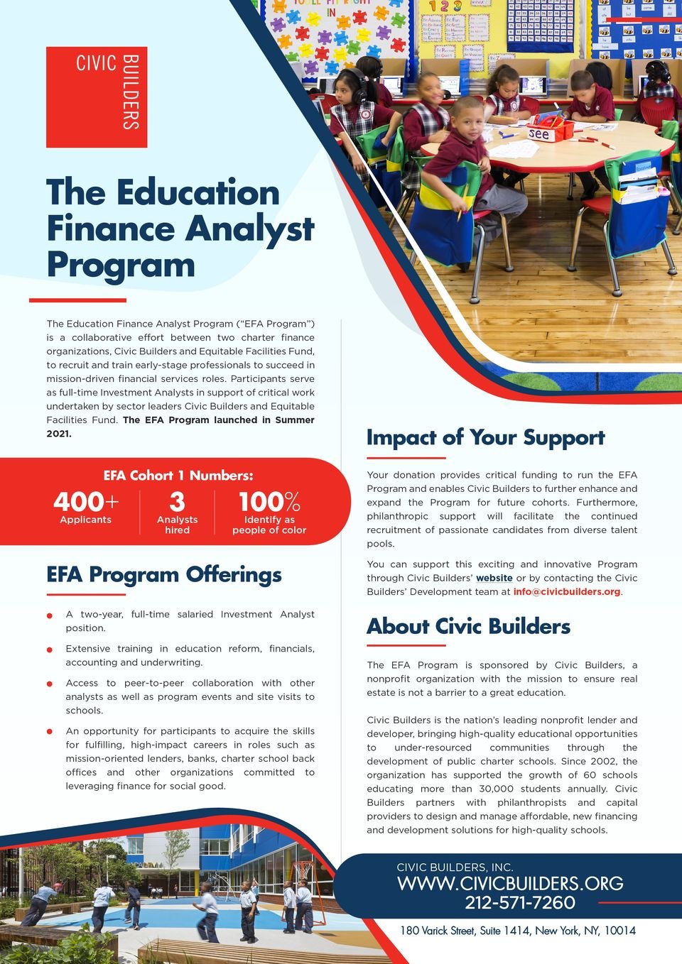 Civic Builders — Education Finance Flyer - Graphic Design