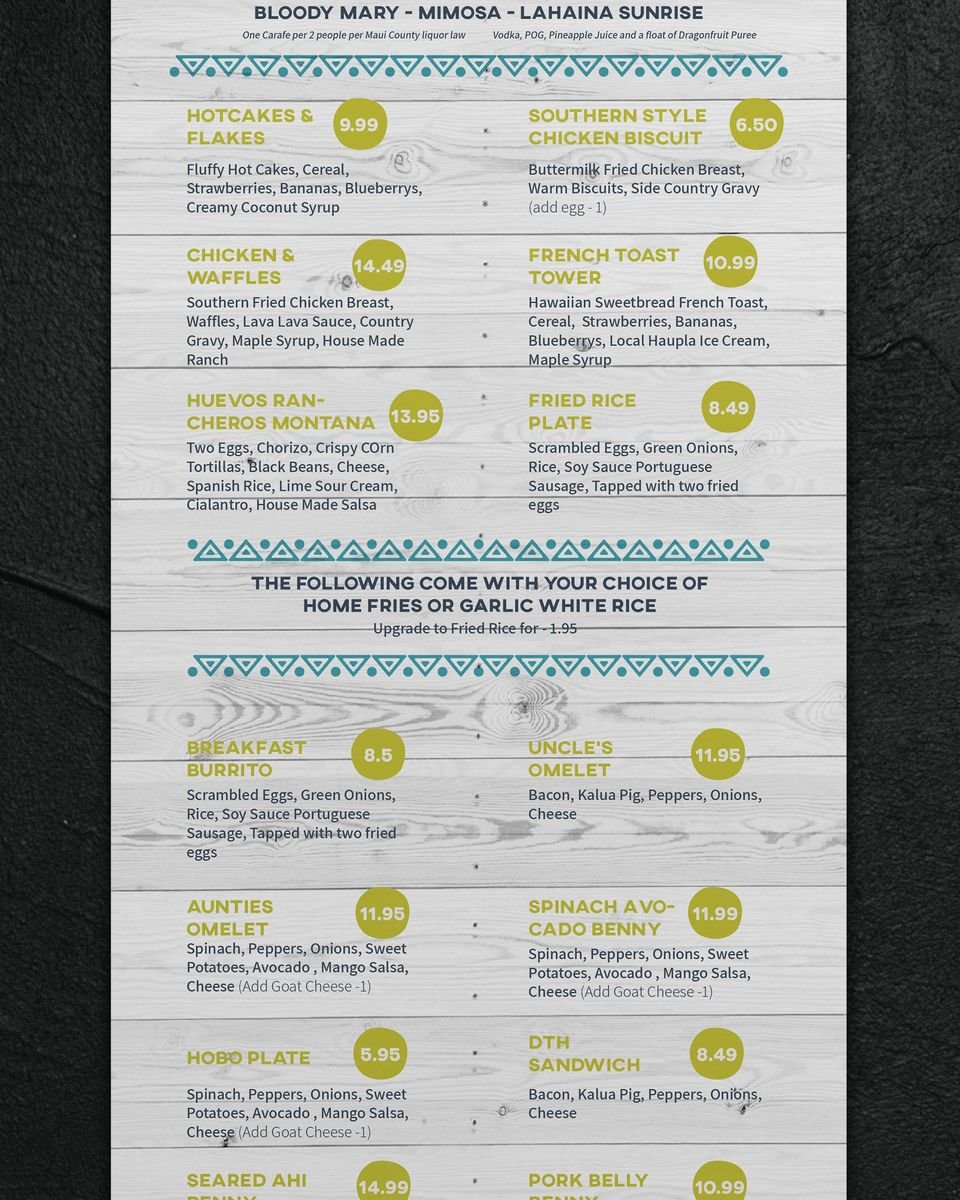 Breakfast Menu — Restaurant Menu Design - Graphic Design