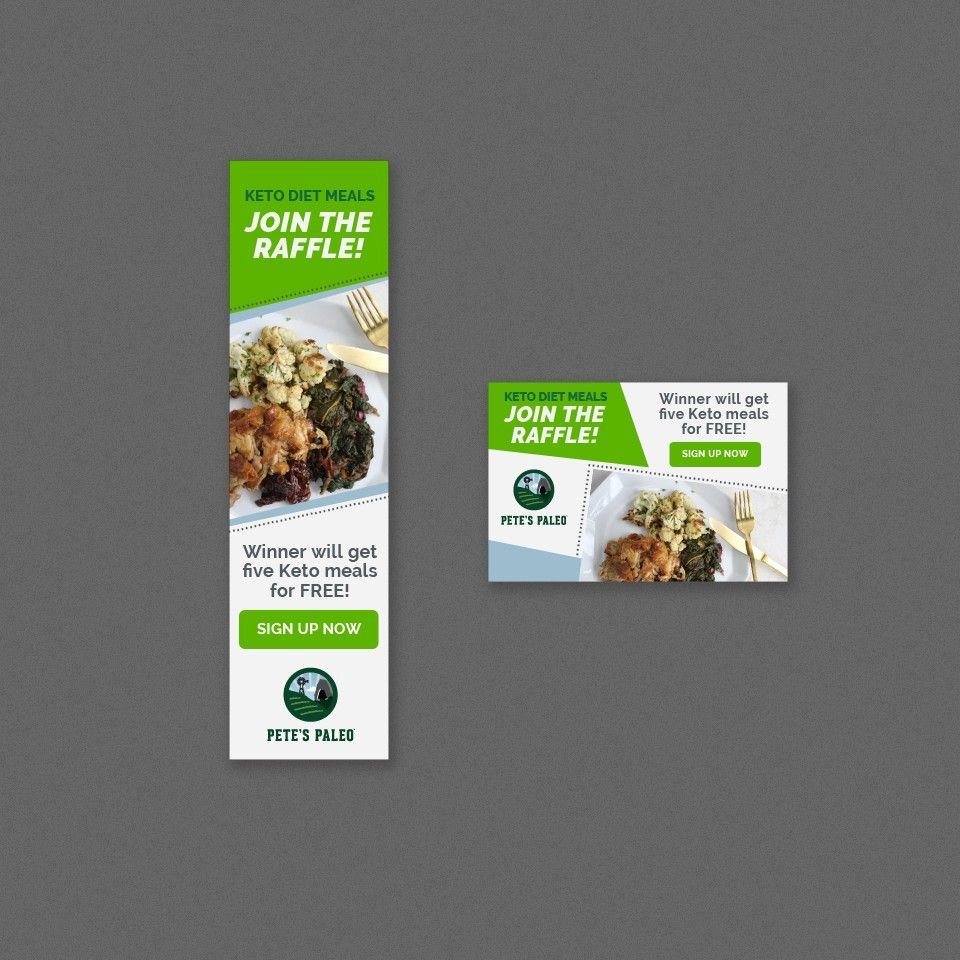 Pete's Paleo — Keto Raffle Banner Ads - Graphic Design
