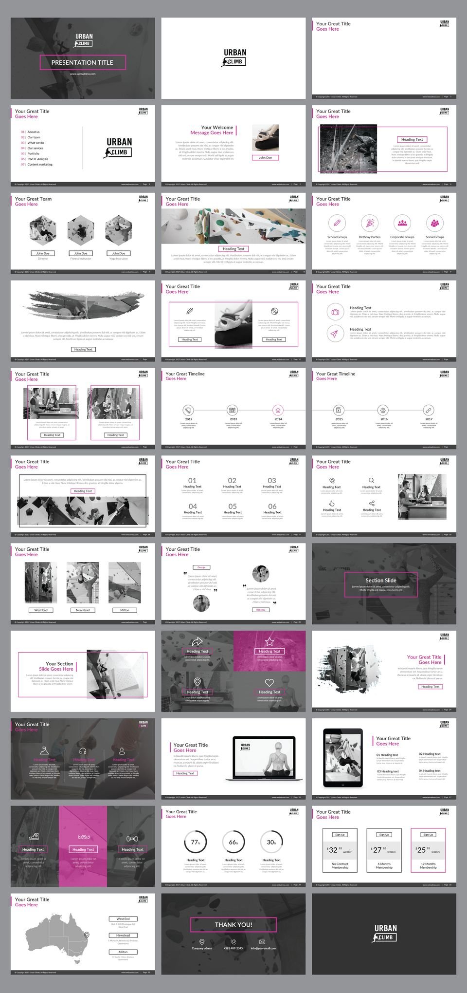 Urban Climb — Presentation Deck - Graphic Design