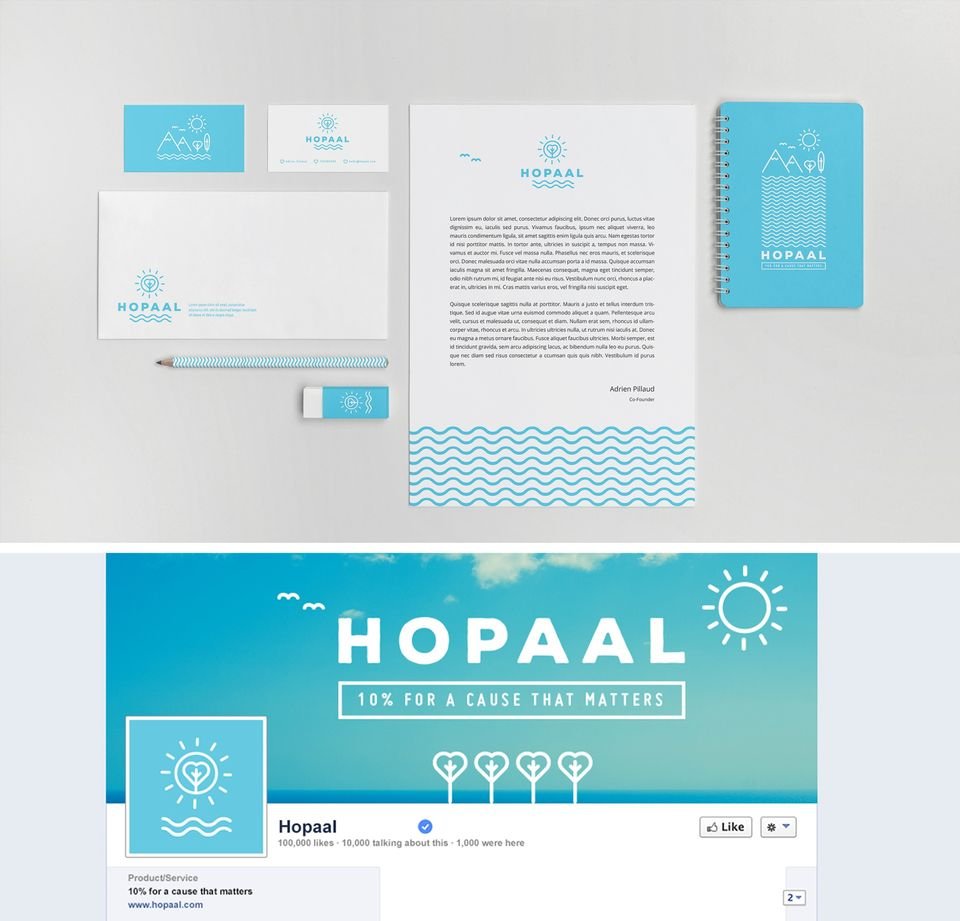 Hopaal — Stationery & Social Branding - Graphic Design
