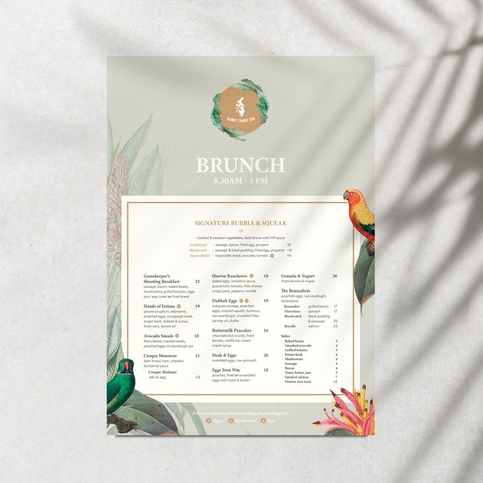Brunch — Botanical Menu - Graphic Design