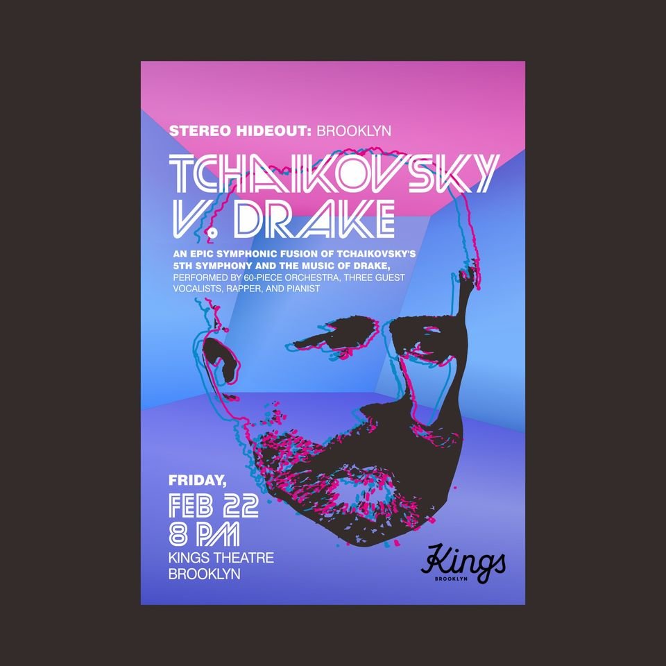 Tchaikovsky v. Drake — Gig Poster - Graphic Design