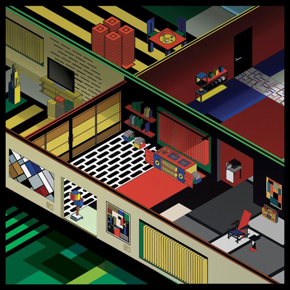 De Stijl in the house - Illustration